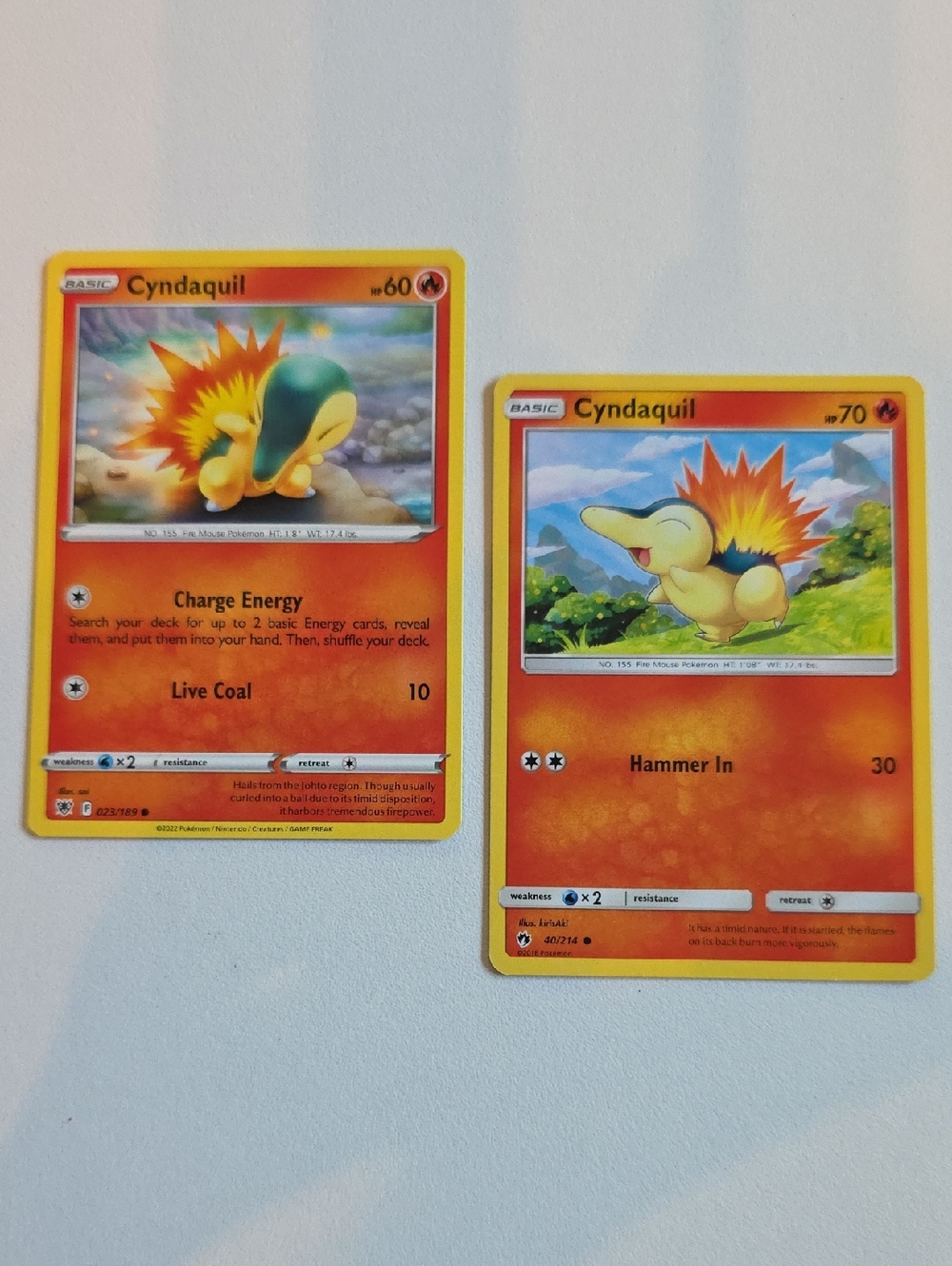 Pokemon Cyndaquil Trading Cards